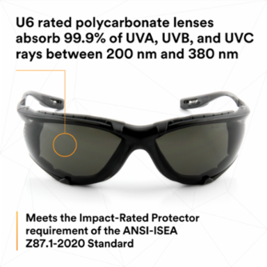 3M™ Virtua™ CCS Protective Eyewear 11873-00000-20, with Foam Gasket, GRAY Anti-Fog Lens, 20 EA/Case