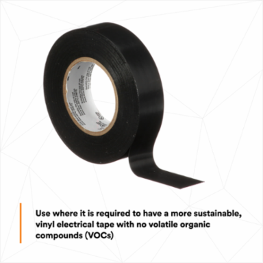 LEX GENERAL USE VINYL ELECTRICAL TAPE 165, BLACK, 19 MM X 18 M (3/4 IN X 60 FT), 0.15 MM (6 MIL)