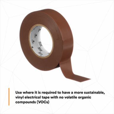 LEX GENERAL USE VINYL ELECTRICAL TAPE 165, BROWN, 19 MM X 18 M (3/4 IN X 60 FT), 0.15 MM (6 MIL)