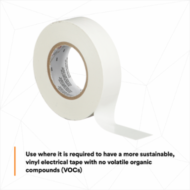 LEX GENERAL USE VINYL ELECTRICAL TAPE 165, WHITE, 19 MM X 18 M (3/4 IN X 60 FT), 0.15 MM (6 MIL)