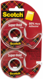 Scotch® Super-Hold Tape 198DM-2-ESF, 3/4 in x 600 in (19 mm x 15.2 m, 2 pack)