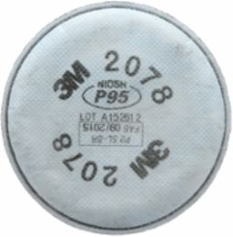3M™ Particulate Filter 2078, P95, with Nuisance Level Organic Vapor/Acid Gas Relief 100 EA/Case