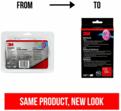 3M™ Performance P100 Particulate + Odor Filters, 2097P1-DC, 1 pair/pack, 6 packs/case