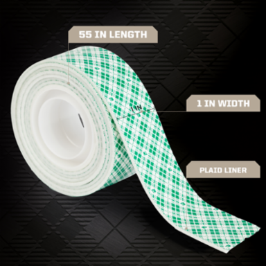 Scotch-Mount™ Indoor Double-Sided Mounting Tape 214H-DC-EF, 1 in x 55 in (2.54 cm x 1.39 m)
