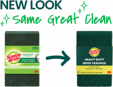 Scotch-Brite® Heavy Duty Scour Pad 224-T, 12/4