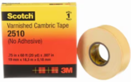 SCOTCH ELECTRICAL INSULATING VARNISHED CAMBRIC TAPE, 2510, YELLOW, 7 MIL (0.18 MM), 2 IN X 36 YD (50.8 MM X 32.9 M)