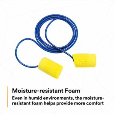 3M™ E-A-R™ Classic™ Earplugs 311-1101, Corded, Poly Bag, 2000 Pair/Case