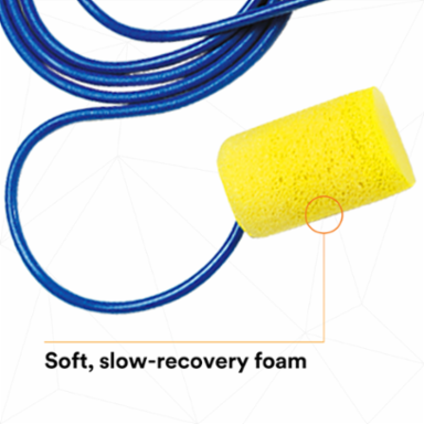 3M™ E-A-R™ Classic™ Earplugs 311-1101, Corded, Poly Bag, 2000 Pair/Case