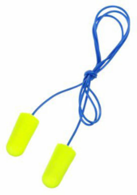 E-A-Rsoft Yellow Neons Earplugs, Corded, Regular Size, NRR 33 dB, 2000 Pair