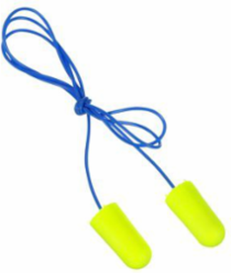 E-A-Rsoft Yellow Neons Earplugs, Corded, Regular Size, NRR 33 dB, 2000 Pair