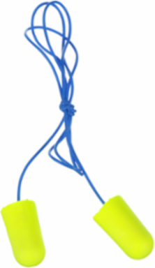 3M™ E-A-Rsoft™ Yellow Neons™ Earplugs 311-1251, Corded, Poly Bag, Large Size, 2000 Pair/Case
