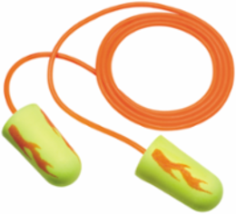 3M™ E-A-Rsoft™ Yellow Neon Blasts™ Earplugs 311-1252, Corded, Poly Bag, Regular Size, 2000 Pair/Case
