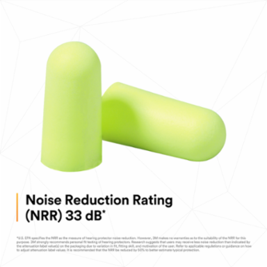 3M™ E-A-Rsoft™ Yellow Neons™ Earplugs 312-1250, Uncorded, Poly Bag, 2000 Pair/Case