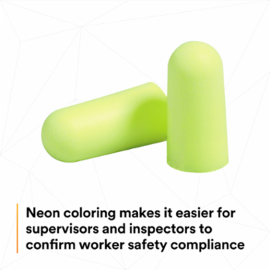 3M™ E-A-Rsoft™ Yellow Neons™ Earplugs 312-1250, Uncorded, Poly Bag, 2000 Pair/Case