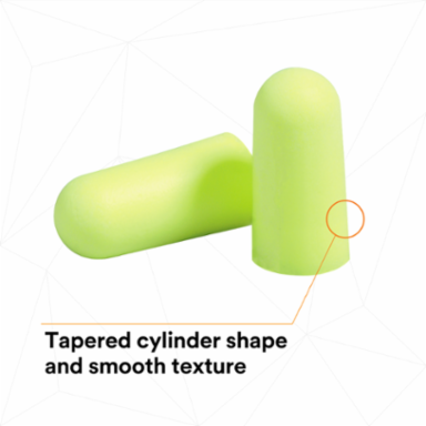 3M™ E-A-Rsoft™ Yellow Neons™ Earplugs 312-1251, Uncorded, Poly Bag, Large Size, 2000 Pair/Case