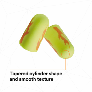 3M™ E-A-Rsoft™ Yellow Neon Blasts™ Earplugs 312-1252, Uncorded, Poly Bag, Regular Size, 2000 Pair/Case