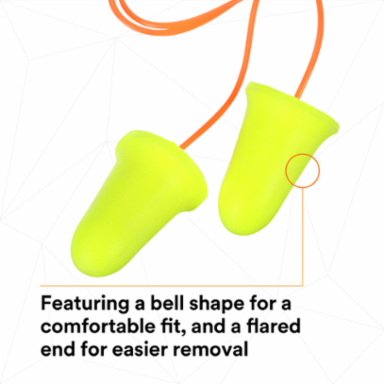 3M™ E-A-Rsoft™ FX™ Earplugs 312-1260, Corded, Poly Bag, 2000 Pair/Case