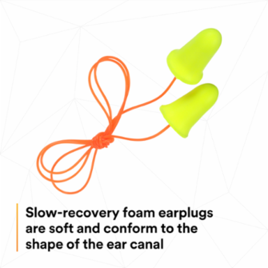 3M™ E-A-Rsoft™ FX™ Earplugs 312-1260, Corded, Poly Bag, 2000 Pair/Case