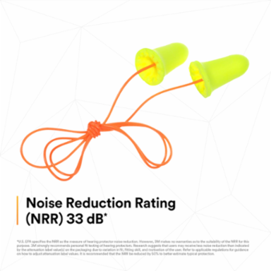 3M™ E-A-Rsoft™ FX™ Earplugs 312-1260, Corded, Poly Bag, 2000 Pair/Case