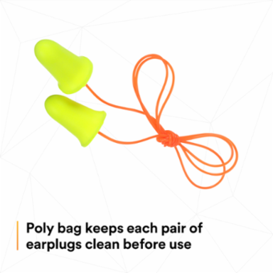 3M™ E-A-Rsoft™ FX™ Earplugs 312-1260, Corded, Poly Bag, 2000 Pair/Case