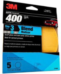 Sanding Disc, 6 Inch, 400 Grit, Aluminum Oxide, Stikit Attachment, 20 Discs per Case