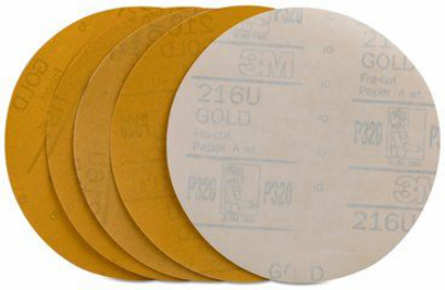 Sanding Disc 6 Inch Stikit, Grit 320, 5 Discs per Pack, 4 Packs per Case