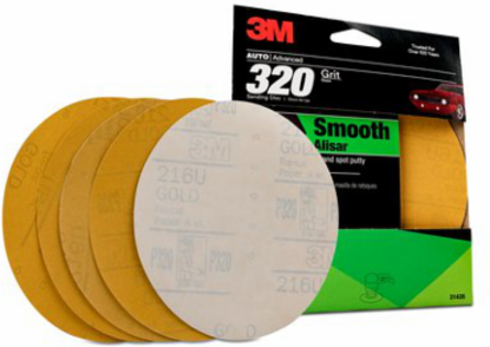Sanding Disc 6 Inch Stikit, Grit 320, 5 Discs per Pack, 4 Packs per Case