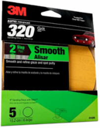 Sanding Disc 6 Inch Stikit, Grit 320, 5 Discs per Pack, 4 Packs per Case