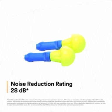 3M™ E-A-R™ Push-Ins™ Earplugs 318-1000, Uncorded, Poly Bag, 400 Pair/Case