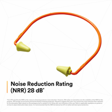 3M™ E-A-Rflex™ 28 Banded Hearing Protector 320-1000, 100 EA/Case