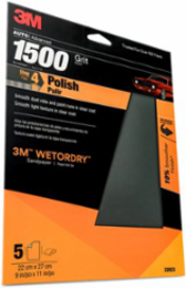 3M Wetordry Sandpaper, 32023, 1500 Grit, 9 inch x 11 inch