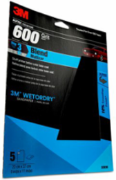 3M WetordrySandpaper, 32036, 600 Grit, 9 inch x 11 inch