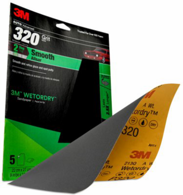 3M Wetordry Sandpaper, 32040, 320 Grit, 9 inch x 11 inch