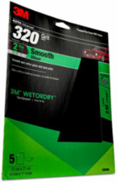3M Wetordry Sandpaper, 32040, 320 Grit, 9 inch x 11 inch