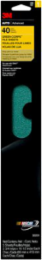 3M Green Corps File Sheets, 32231, 40 grit, 2 3/4 in x 16 1/2 in, 5 sheets per pack, 10 packs per case