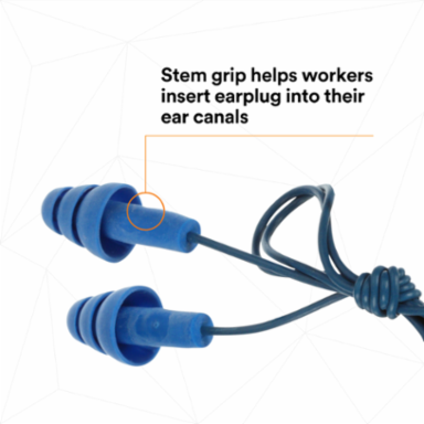 3M™ E-A-R™ UltraFit™ Earplugs 340-4007, Metal Detectable, Corded, Poly Bag, 400 Pair/Case
