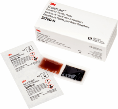 Scotchcast Connector Sealing Pack, Liquid Epoxy, 60 Shore D Hardness, 0.64-1.01 Inch OD