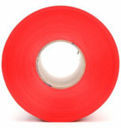 Scotch Buried Barricade Tape, 6 Inch x 1000 ft, 4 mil, Red, 4 Rolls/Case