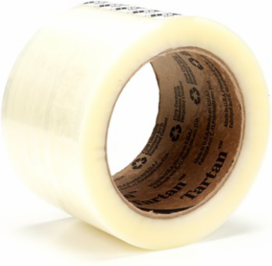 Tartan Box Sealing Tape, 72 mm x 100 m, 1.6 mil, Biaxially Oriented Polypropylene