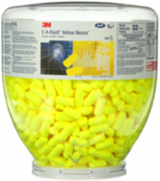 3M™ E-A-Rsoft™ Yellow Neons™ One Touch™ Refill Earplugs 391-1004, Uncorded, Regular Size, 2000 Pair/Case