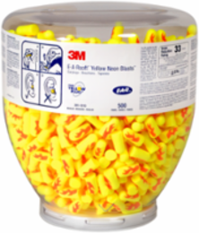 3M™ E-A-Rsoft™ Yellow Neon Blasts™ One Touch™ Dispenser Refill 391-1010, Regular Size, 2000 Pair/Case