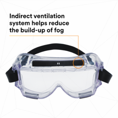 3M™ Centurion™ Safety Splash Goggle 454AF, 40305-00000-10 Clear Anti-Fog Lens 10 ea/Case