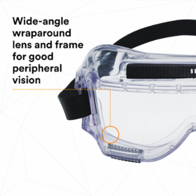 3M™ Centurion™ Safety Splash Goggle 454AF, 40305-00000-10 Clear Anti-Fog Lens 10 ea/Case