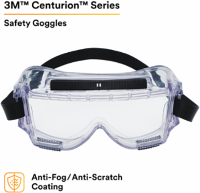 3M™ Centurion™ Safety Splash Goggle 454AF, 40305-00000-10 Clear Anti-Fog Lens 10 ea/Case