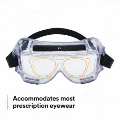 3M™ Centurion™ Safety Splash Goggle 454AF, 40305-00000-10 Clear Anti-Fog Lens 10 ea/Case