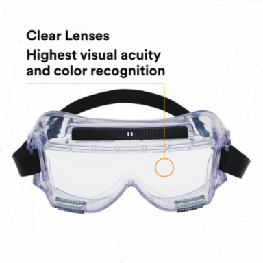 3M™ Centurion™ Safety Splash Goggle 454AF, 40305-00000-10 Clear Anti-Fog Lens 10 ea/Case
