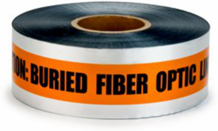 Scotch Detectable Buried Barricade Tape, 6 Inch x 1000 ft, 5 mil Thickness, Orange