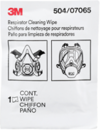 3M™ Respirator Cleaning Wipe 504/07065(AAD), 100 Each/Pack, 500 Each/Case