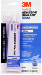 3M Marine Adhesive Sealant 5200 White, PN05203, 3 oz Tube, 6 Tubes per case