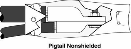 Motor Lead Pigtail Splice Kit, 5-8 kV, Non-Shielded, 2 AWG-250 kcmil